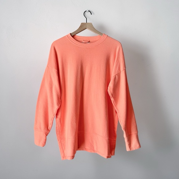 aerie Sweaters - Aerie Women’s Orange Cotton Oversized Crew Neck Sweater Size S